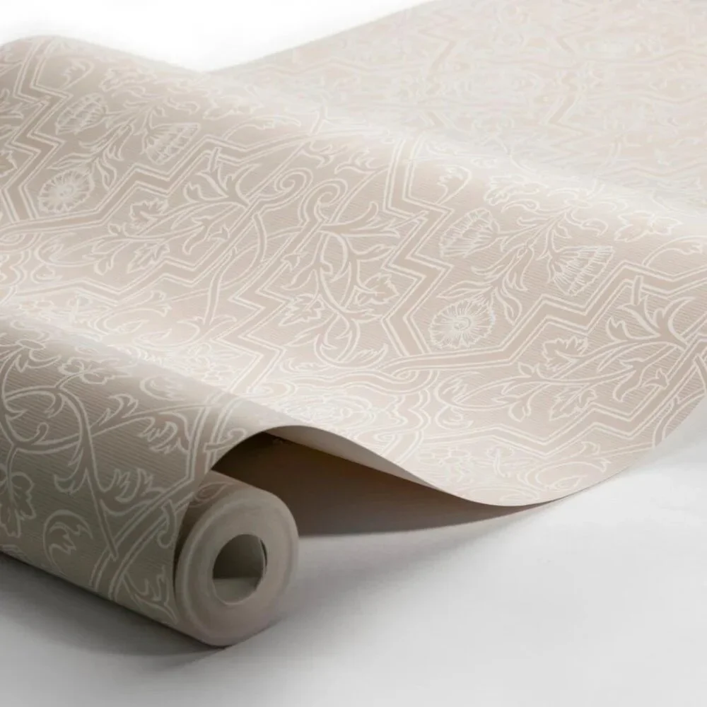 Rosenvinge Beige Ironworks Transitional Non Woven Blend Wallpaper 2 Rolls